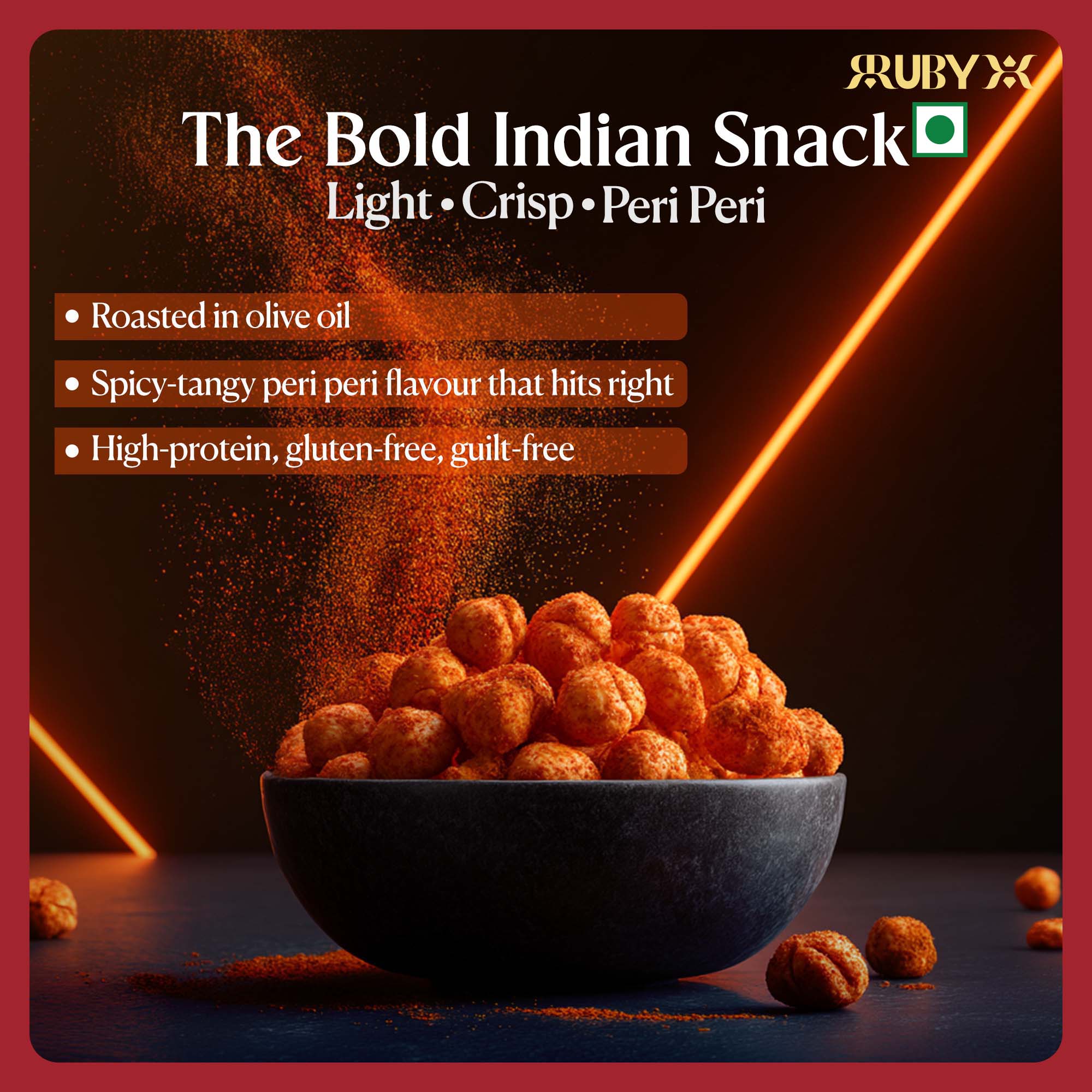 RUBYX Roasted Makhana Peri Peri 55g (Alt view 2)